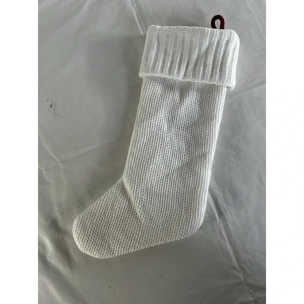Wondershop Monogram Christmas Stocking Letter G Initial White Knit Target Lined